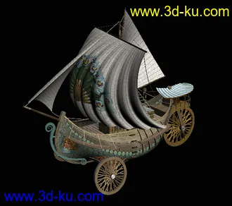 3D打印模型科幻飞艇的图片