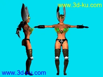 3D打印模型女性战士的图片