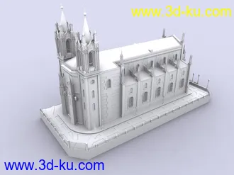3D打印模型一些房屋的素模（不少）的图片