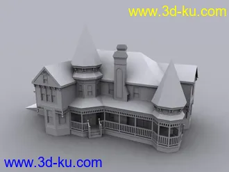 3D打印模型一些房屋的素模（不少）的图片