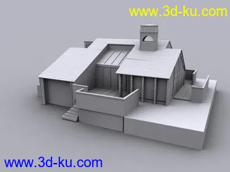 3D打印模型一些房屋的素模（不少）的图片