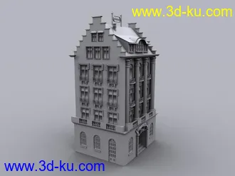 3D打印模型一些房屋的素模（不少）的图片