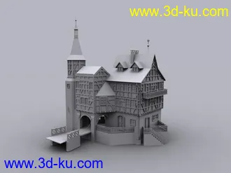 3D打印模型一些房屋的素模（不少）的图片