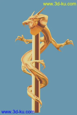 3D打印模型盘龙柱子的图片