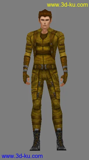 3D打印模型一款FPS游戏里的男性+骨骼+全套动作(申请加精)的图片