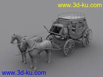 3D打印模型超精细贵族马车的图片