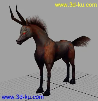 大火马的模型和贴图的图片