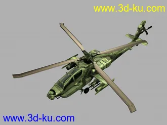 3D打印模型经济高楼大厦+“阿帕奇”武装直升机的图片