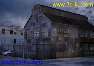 3D打印模型破旧的生锈铁皮房子 （MAX 8 ）的图片