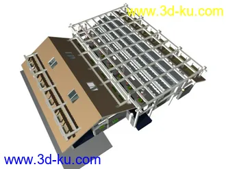 3D打印模型六个别野洋房的图片