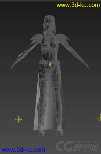 3D打印模型MAX第2次人物.有简单上材质.初试中的图片
