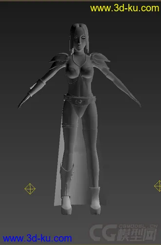 3D打印模型MAX第2次人物.有简单上材质.初试中的图片