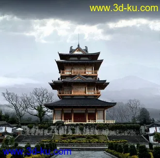 3D打印模型中国少林建筑[历史悠久]的图片