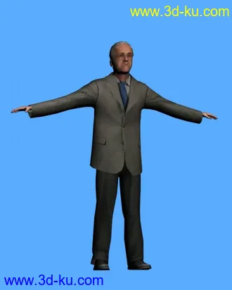 3D打印模型max一个老头（带骨骼）比较实用　哈的图片