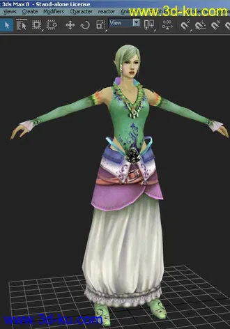 原创人物模型 精灵类（半精） 原画为托朋友所画 另附近期作品一张的图片