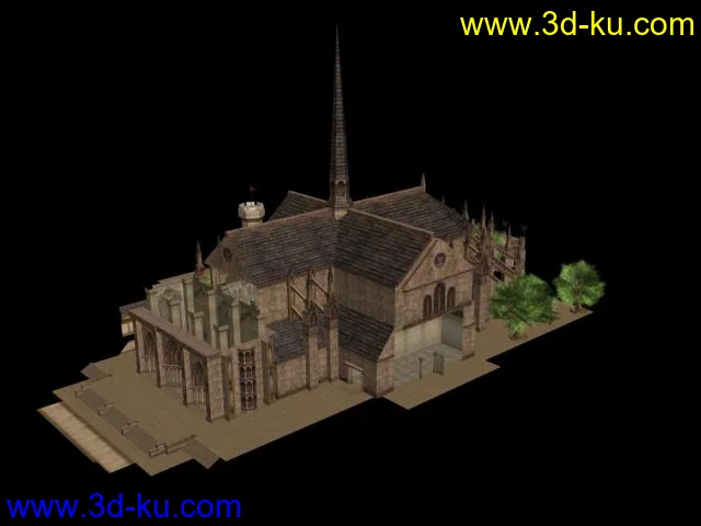 天堂2奇岩城中心教堂模型+材质的图片3