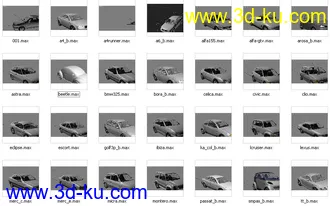 3D打印模型超多款小汽车低模的图片