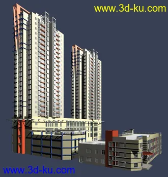 室外建筑模型---建筑的图片