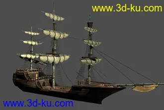 3D打印模型我做的大帆船10W面 MAX7(斑竹加点分哦）的图片