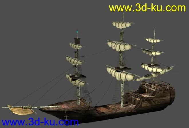 我做的大帆船10W面 MAX7(斑竹加点分哦）模型的图片2