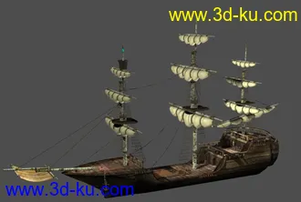 3D打印模型我做的大帆船10W面 MAX7(斑竹加点分哦）的图片
