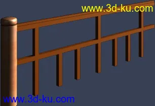 室外建筑模型---栏杆的图片