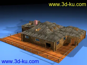 3D打印模型类似海边别墅小木屋的图片