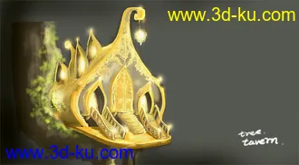 3D打印模型原创－精灵建筑－max8.0的图片