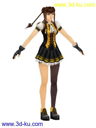 3D打印模型借用了一张金恒泰的作品 练习用 带骨骼的图片