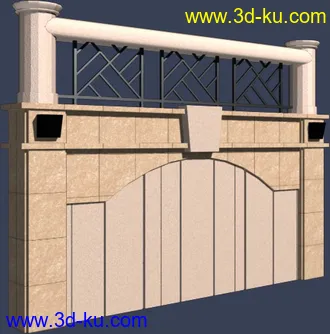 室外建筑模型----------景观柱廊的图片