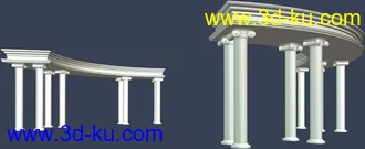 室外建筑模型----------景观柱廊的图片