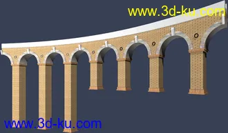 室外建筑模型----------景观柱廊的图片