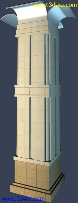 室外建筑模型----------景观柱廊的图片