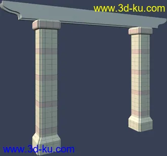 室外建筑模型----------景观柱廊的图片