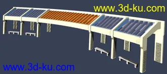 室外建筑模型----------廊架的图片