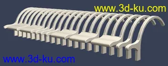 室外建筑模型----------廊架的图片