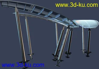 室外建筑模型----------廊架的图片