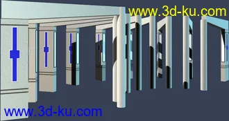 室外建筑模型----------廊架的图片