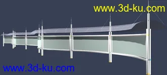 室外建筑模型----------廊架的图片