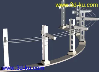 室外建筑模型----------廊架的图片