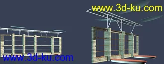 室外建筑模型----------廊架的图片