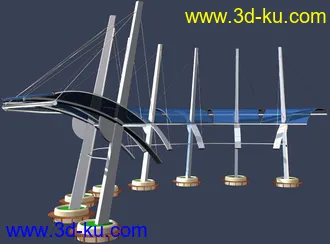 室外建筑模型----------廊架的图片