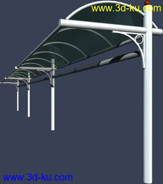 室外建筑模型----------廊架的图片