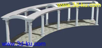 室外建筑模型----------廊架的图片