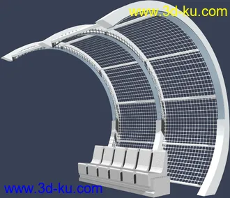 室外建筑模型----------廊架的图片