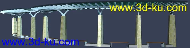 室外建筑模型----------廊架的图片29