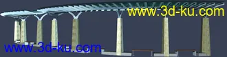 室外建筑模型----------廊架的图片