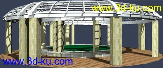 室外建筑模型----------廊架的图片