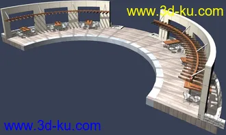 室外建筑模型----------廊架的图片