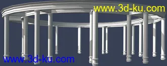 室外建筑模型----------廊架的图片